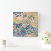 Der Garten des Künstlers am Heiligen-Clair | Quadratische Wanduhr (Zuhause)