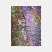 Der Garten des Künstlers bei Giverny durch Monet Fleecedecke (Vorderseite)