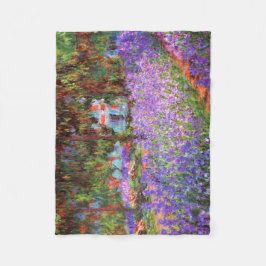 Der Garten des Künstlers bei Giverny durch Monet Fleecedecke