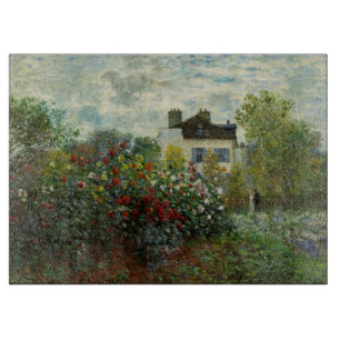Der Garten des Künstlers in Argenteuil 1873 Schneidebrett