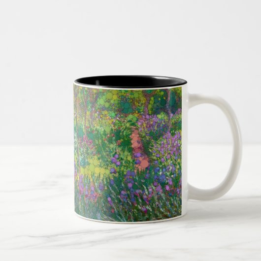Der Garten des Künstlers in Giverny, nach Claude M Zweifarbige Tasse (Rechts)