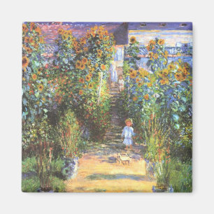 Der Garten des Künstlers in Vetheuil - Claude Mone Magnet