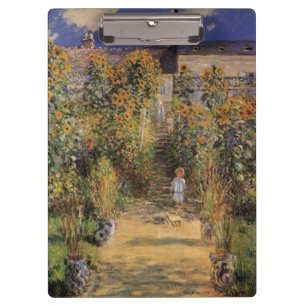 Der Garten des Künstlers in Vetheuil von Claude Mo Klemmbrett