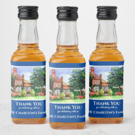 Der Garten des Manor House York Alkoholflaschenetikett