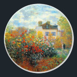 Der Garten des Monet von Argenteuil Keramikknauf<br><div class="desc">Der Garten des Monet in Argenteuil ist ein Landschaftsbild des Impressionismus,  das von dem französischen Künstler Claude Monet c. 1873,  mit ihm und seiner Ehefrau im Hintergrund stehend.</div>