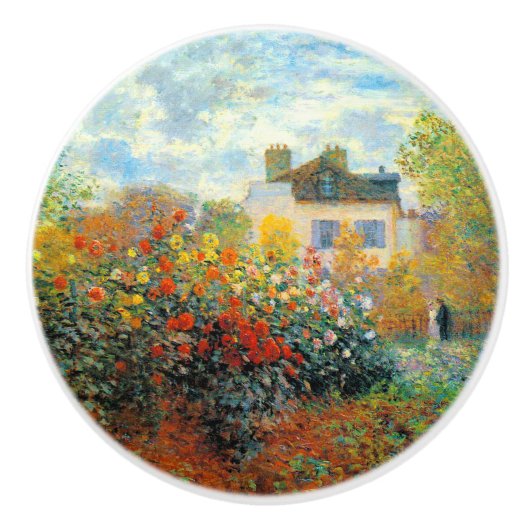 Der Garten des Monet von Argenteuil Keramikknauf (Vorderseite)