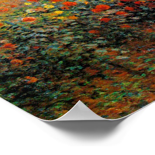 Der Garten des Monet von Argenteuil Poster (Ecke)