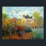 Der Garten des Monet von Argenteuil Poster<br><div class="desc">Der Garten des Monet in Argenteuil ist ein Landschaftsbild des Impressionismus,  das von dem französischen Künstler Claude Monet c. 1873,  mit einem wunderschönen Garten vor einem blauen Himmel,  mit ihm und seiner Ehefrau stehend im Hintergrund.</div>