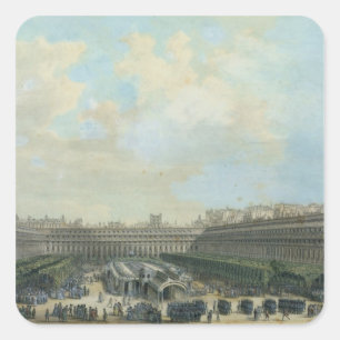 Der Garten des Palais Royal, 1791 Quadratischer Aufkleber