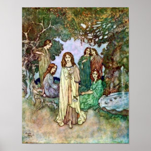 Der Garten des Paradieses Edmund Dulac Poster