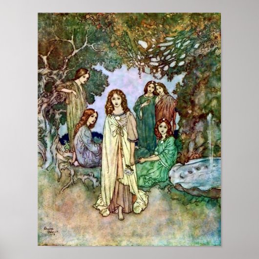 Der Garten des Paradieses Edmund Dulac Poster (Vorne)