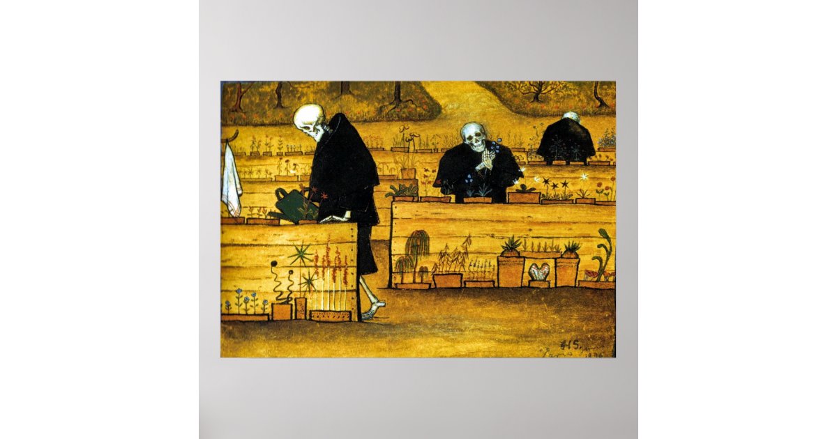 Der Garten des Todes durch Hugo Simberg 1896 Poster