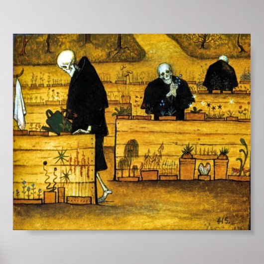 Der Garten des Todes von Hugo Simberg 1896 Poster (Vorne)