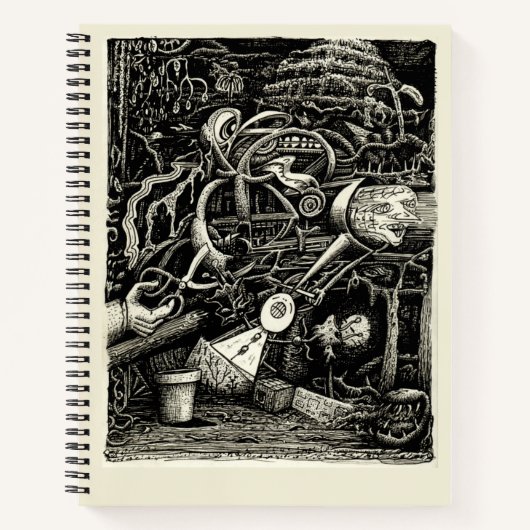 Der Garten des Wahnsinns von Brian Benson Notizblock (Vorderseite)