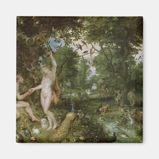 Der Garten Eden mit dem Fall des Menschen, c.1615 Magnet (Vorne)