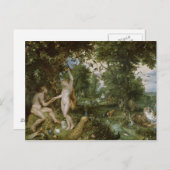 Der Garten Eden mit dem Fall des Menschen, c.1615 Postkarte (Vorne/Hinten)