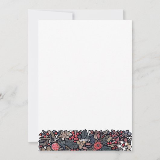 der Garten Feiertagskarte (Rückseite)