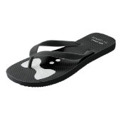 Der Garten. Fun White Bow Krawatte & Buttons Hochz Badesandalen (Schrägansicht)