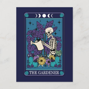 Der Garten Funny Tarot Garden Postkarte