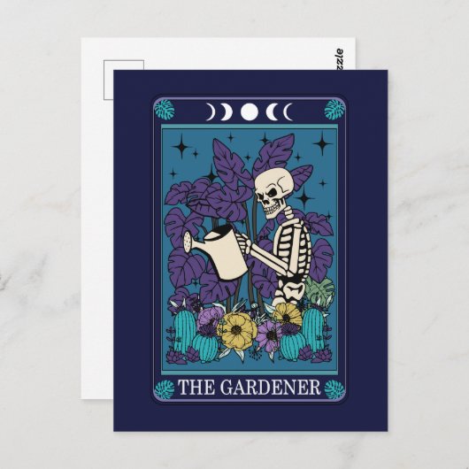 Der Garten Funny Tarot Garden Postkarte (Vorne/Hinten)
