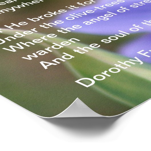 Der Garten Gottes Poster (Ecke)