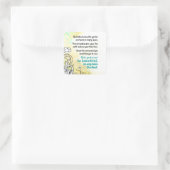 Der Garten Gottes Quadratischer Aufkleber (Tasche)