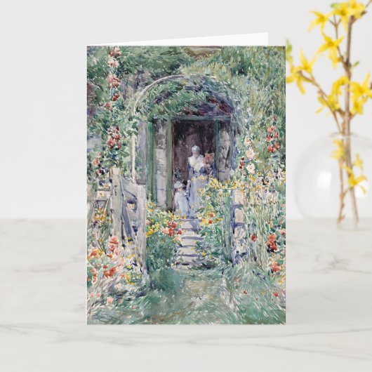 Der Garten in seiner Herrlichkeit | Childe Hassam Karte (Gelbe Blume)