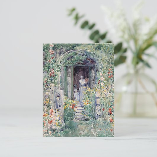 "Der Garten in seiner Herrlichkeit" Gemälde Postka Postkarte (Stehend Vorderseite)