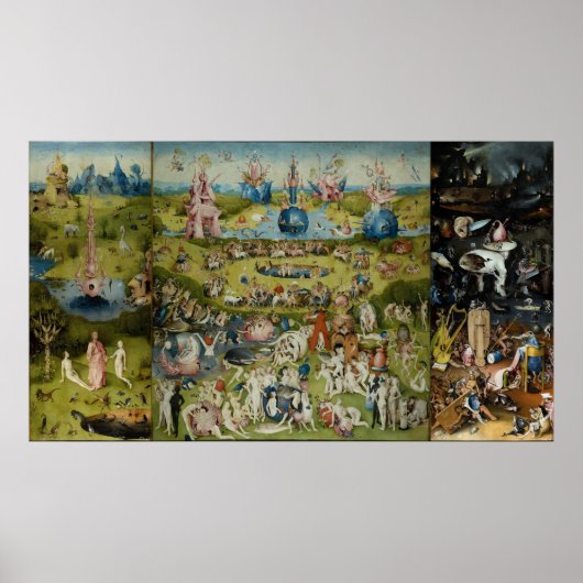 Der Garten Irdischer Freuden Hieronymus Bosch Poster (Vorne)