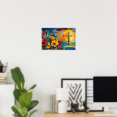 Der Garten jenseits des Kreuzes Poster (Heimbüro)