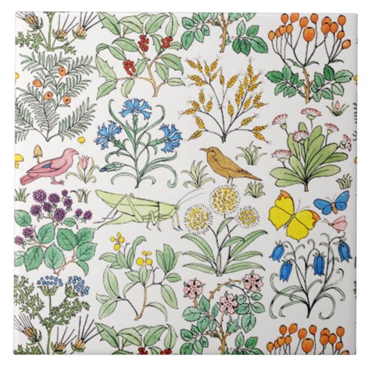 Der Garten-Kunst-Fliese Trivet Voysey Apothekers Fliese (Vorderseite)