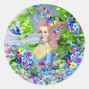 Der Garten Marie Antoinette Runder Aufkleber