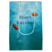 Der Garten-mittlere Geschenk-Tasche des Seeotters Mittlere Geschenktüte (Rückseite)