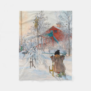 Der Garten und das Waschhaus von Carl Larsson Fleecedecke