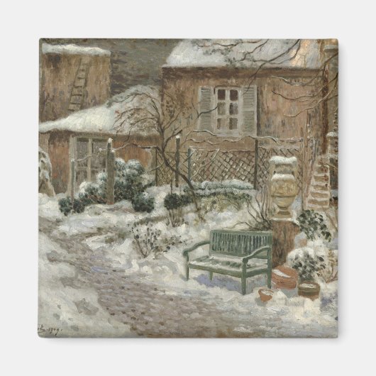 Der Garten unter Schnee, 1909 Magnet (Vorne)