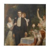 Der Garten von Armida (von John Collier) Fliese (Vorderseite)