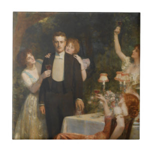 Der Garten von Armida (von John Collier) Fliese
