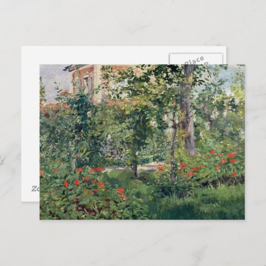 Der Garten von Bellevue, 1880 Postkarte (Vorne/Hinten)