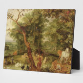 Der Garten von Eden; im Hintergrund der Temptati Fotoplatte (Seite)