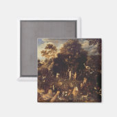 Der Garten von Eden Magnet (Vorderseite/Rückseite)