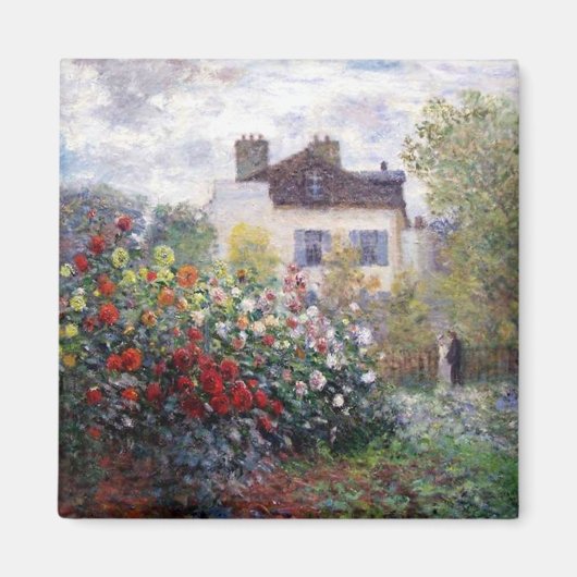 Der Garten von Giverne von Claude Monet Frische Pa Magnet (Vorne)