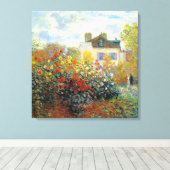 Der Garten von Monet bei Argenteuil Fine Art 24 x Leinwanddruck (Insitu (Holzboden))