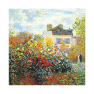 Der Garten von Monet bei Argenteuil Fine Art 24 x  Leinwanddruck