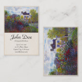Der Garten von Monet in Argenteuil Claude Monet Visitenkarte (Vorne/Hinten)