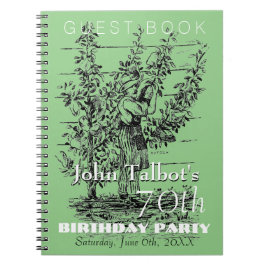 Der Gärtner 70. Geburtstag Party GuestBook Notizblock