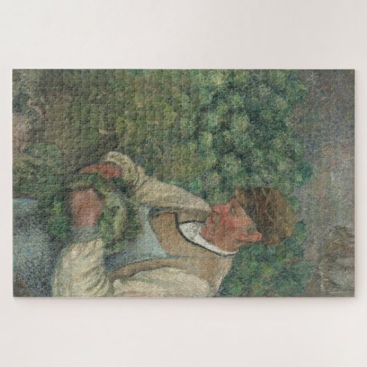 Der Gärtner - Alter Bauer mit Kohl Puzzle (Horizontal)