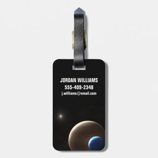 Der Gasriesen Kepler-1625b Gepäckanhänger (Rückseite vertikal)