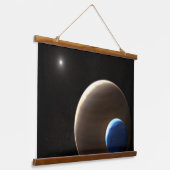 Der Gasriesen Kepler-1625b Wandteppich Mit Holzrahmen (Gewinkelt)