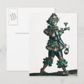 Der Gastwirt, allegorische Kostümgestaltung Postkarte (Vorne/Hinten)