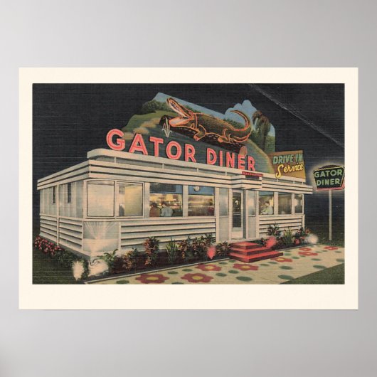 Der Gator Diner Druck Poster (Vorne)